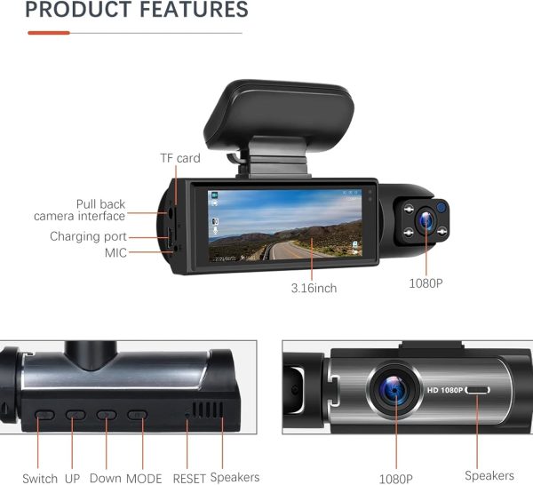 1080P Dual Camera Dash Camera - Image 4